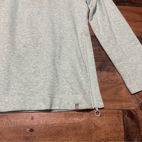 Talbots Featherweight Fleece Zipper Hem Pullover - Picture 3 of 5